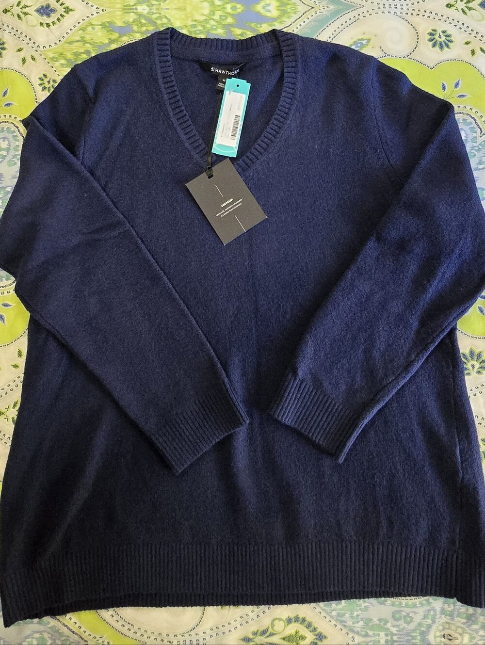 NWT 41 Hawthorn Navy Blue V Neck sweater 2XL 2X Stitch Fix